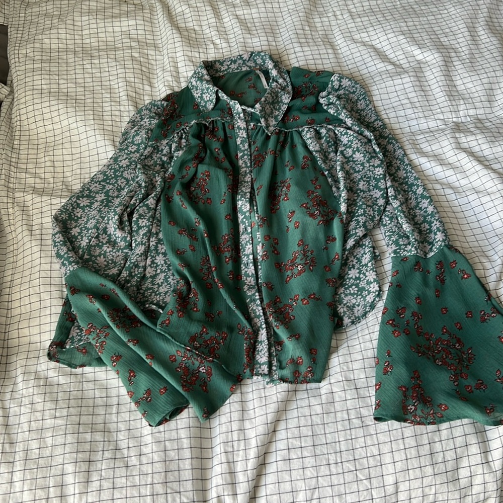 Free people button up blouse